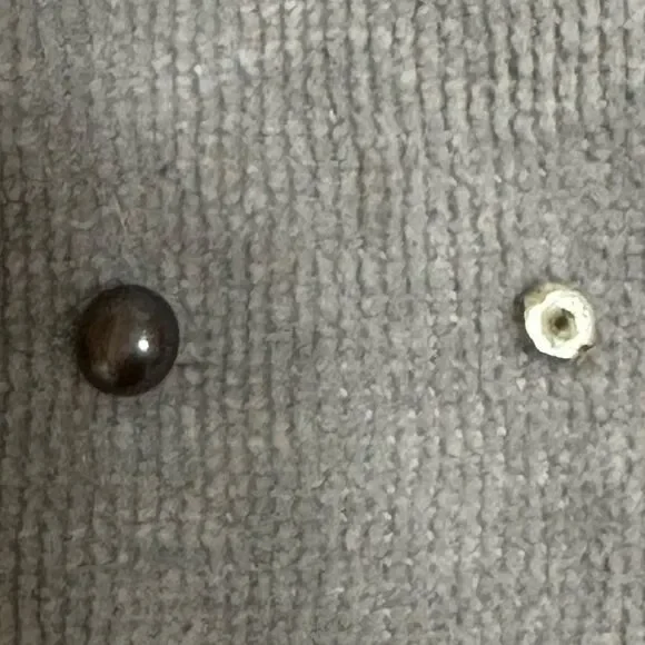 Elegant Gray Black Freshwater Pearl Stud RGF Sterling Silver Earrings - Picture 10 of 11